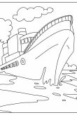 Раскраска олимпик корабль