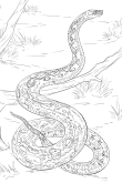 Анаконда змея раскраска