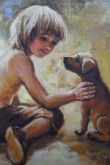Иллюстрации мальчик с собакой