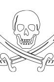 Пиратская символика раскраска