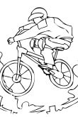 Велосипедист раскраска для детей