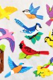 Раскраски цветные птички