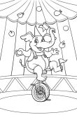 Раскраска про цирк для детей