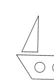 Корабль из геометрических фигур раскраска