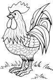 Раскраска сказочный петушок