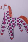 Трафарет дымковской лошадки для росписи