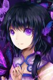 Черно фиолетовые аватарки аниме