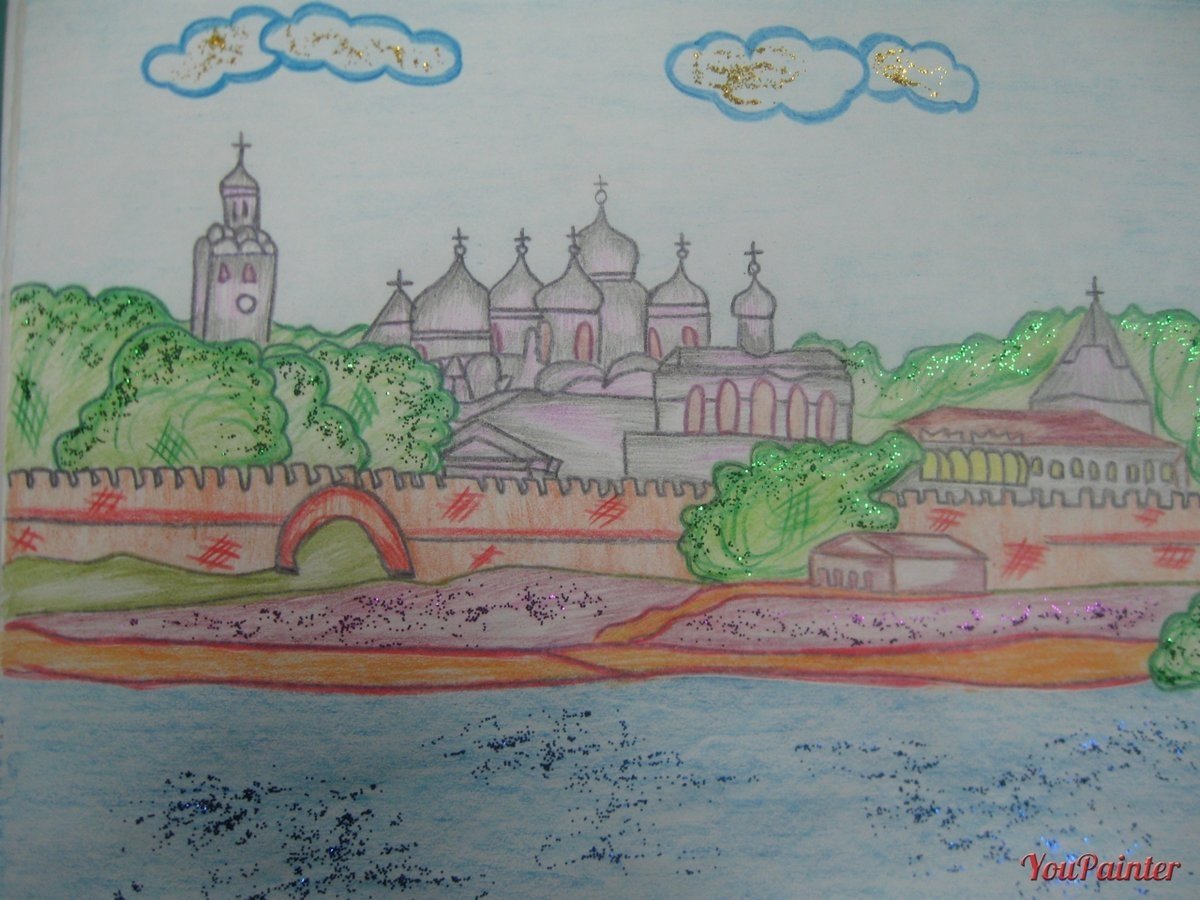 Древний город детские рисунки