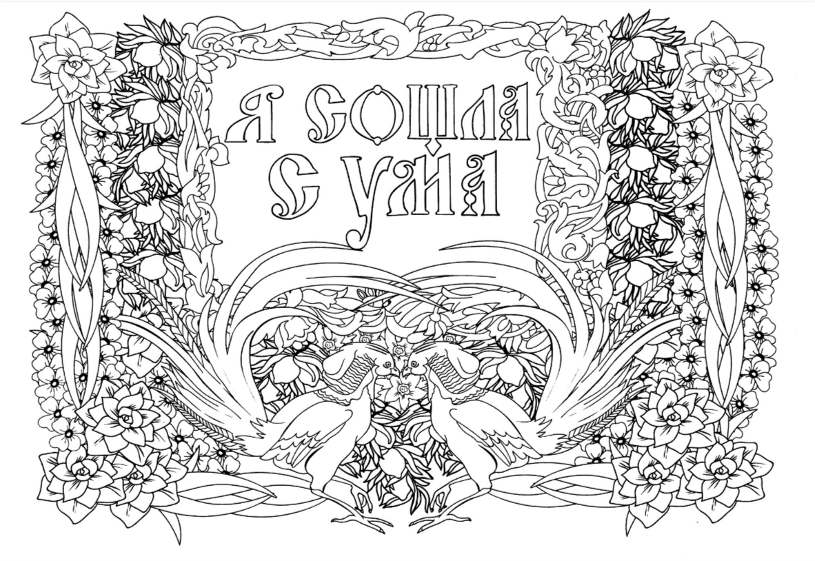 Раскраска антистресс кругом дебилы