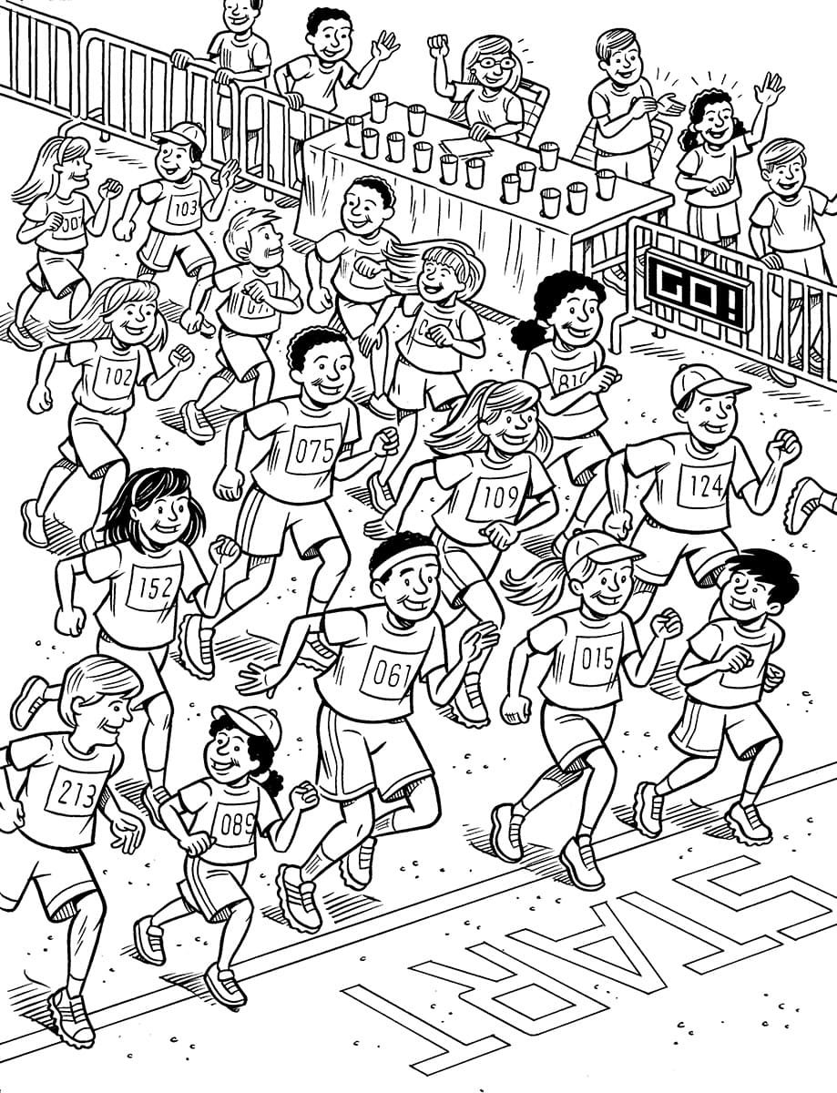 Девочка со скакалкой раскраска