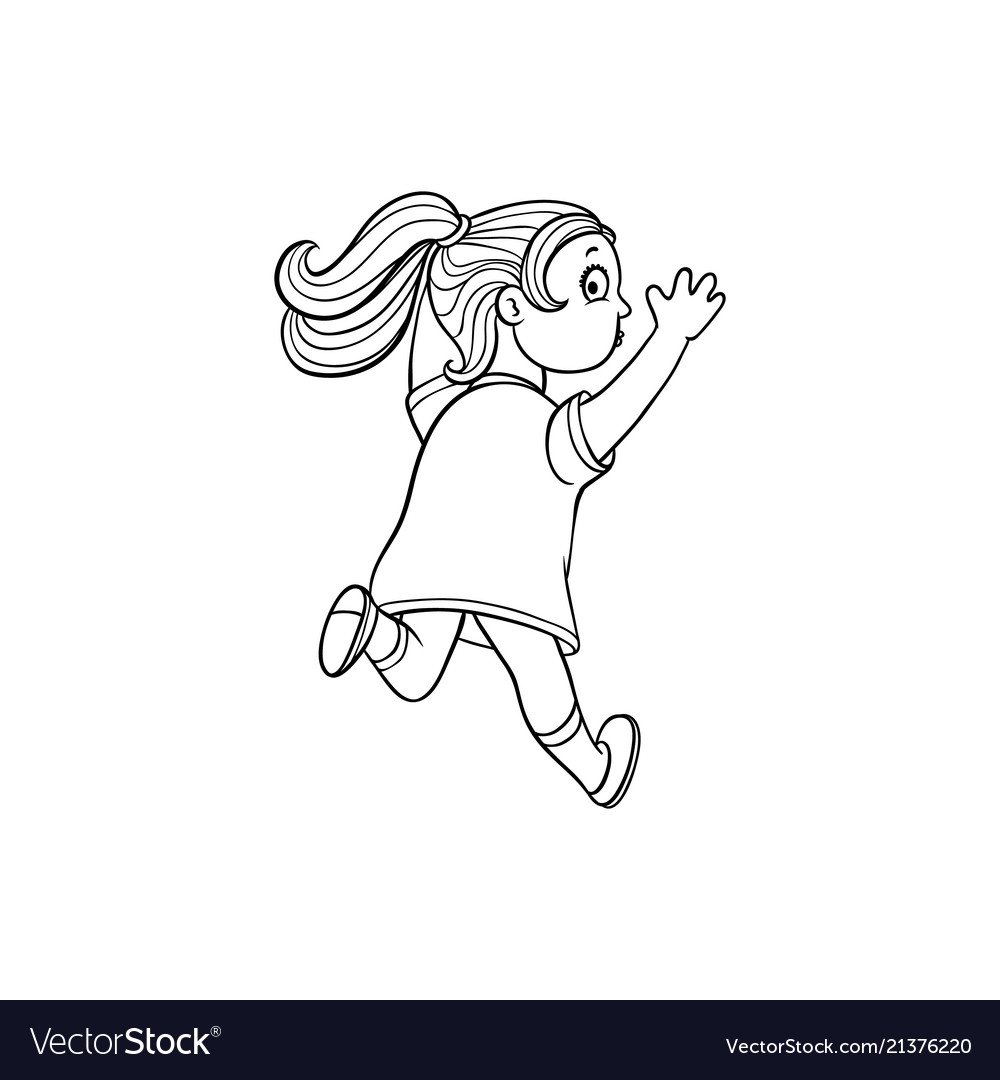 Мальчик бежит раскраска