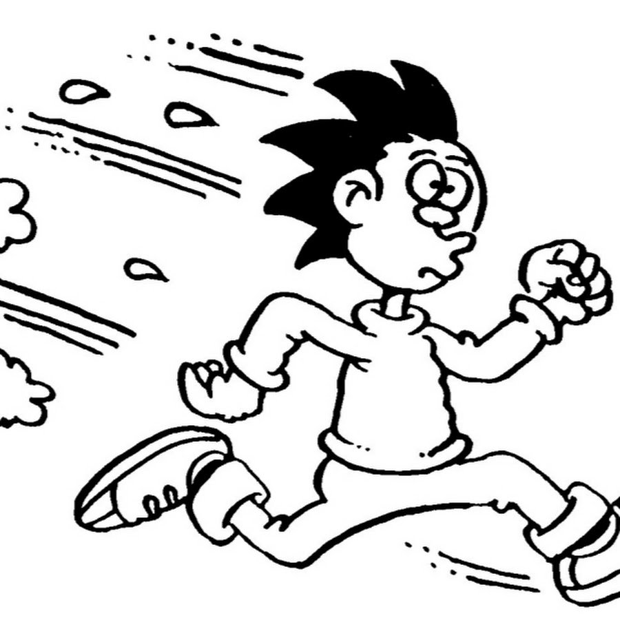 Рисунок бегущего человека карандашом для детей
