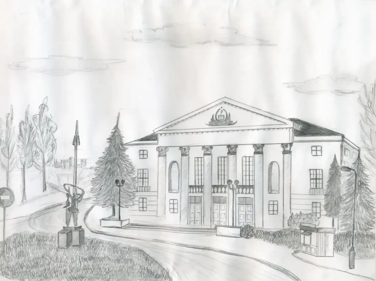 Эскиз дворца культуры