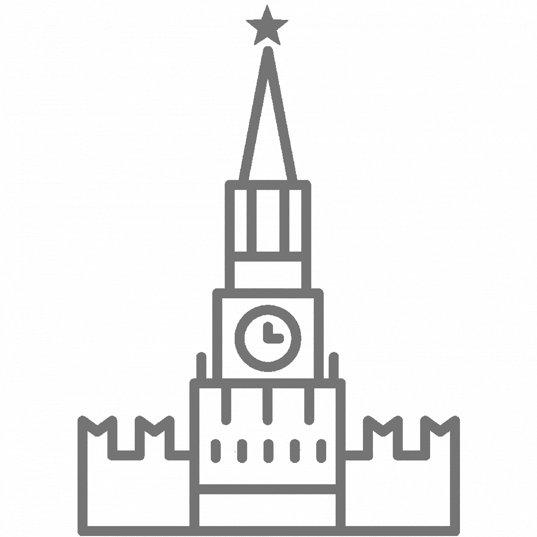 Спасская башня Московского Кремля раскраска