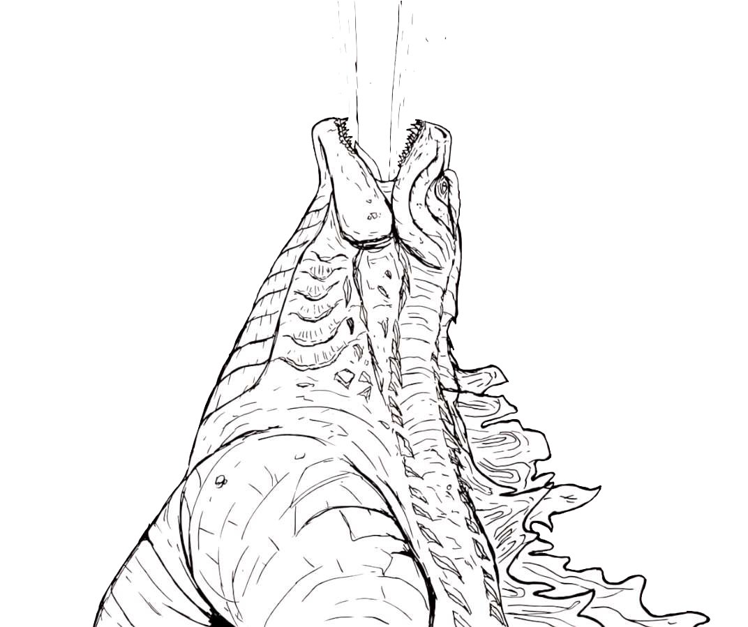 Годзилла раскраска для детей