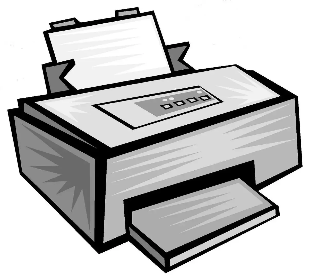 Принтер нарисованный