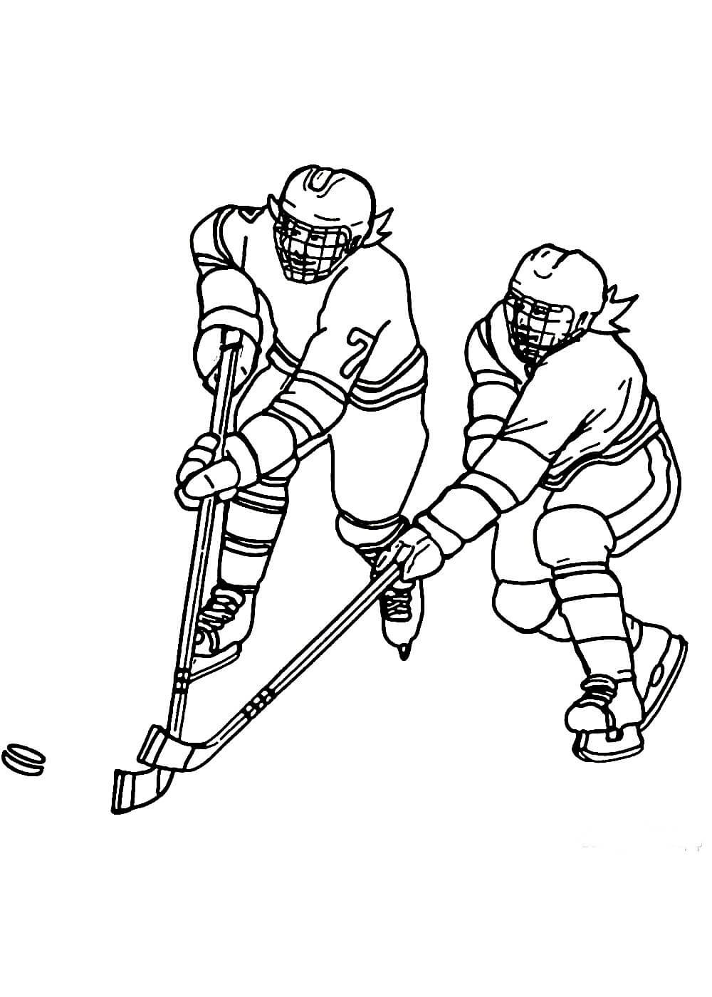 Раскраски для мальчиков хоккей
