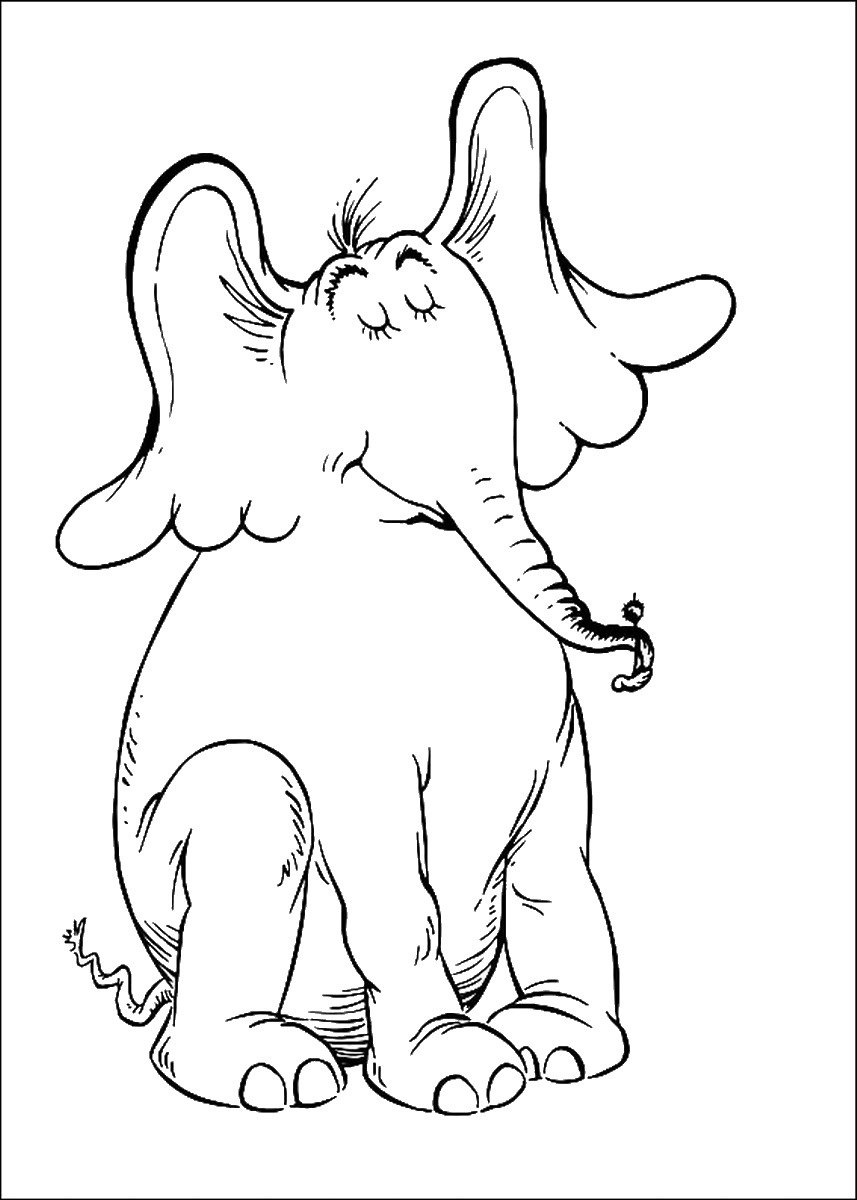 Раскраска слон и Слоненок