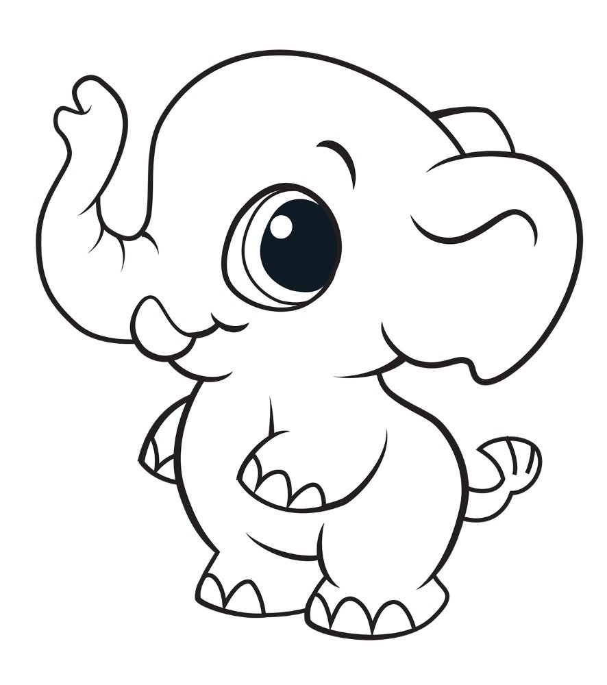 Слоник трафарет