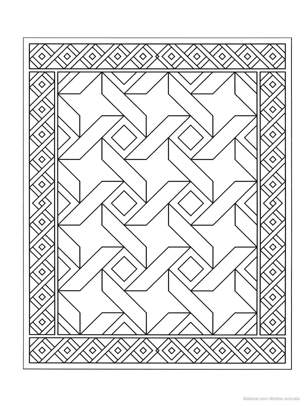 Раскраска ковер с орнаментом
