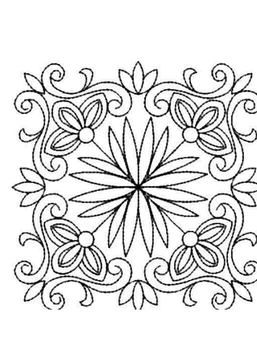 Декоративный узор в квадрате