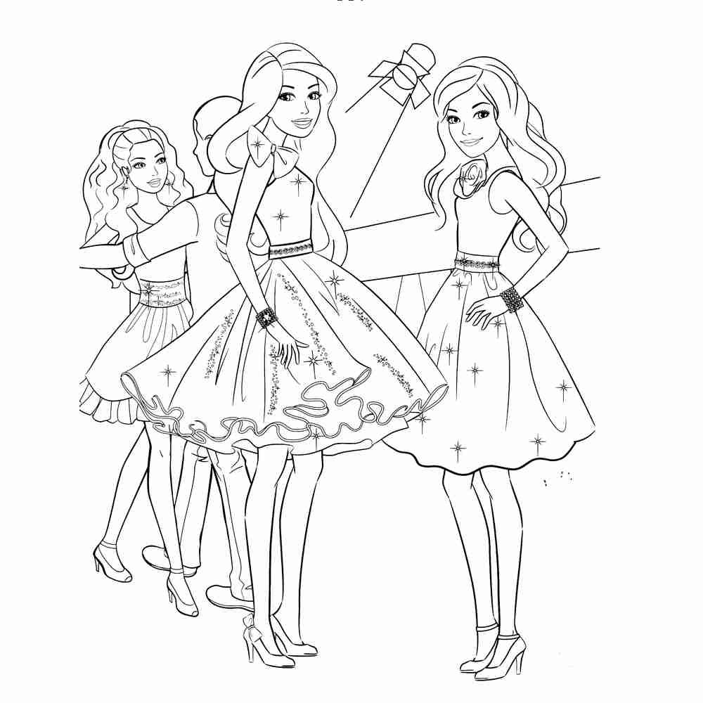 Раскраска для девочек Барби 90