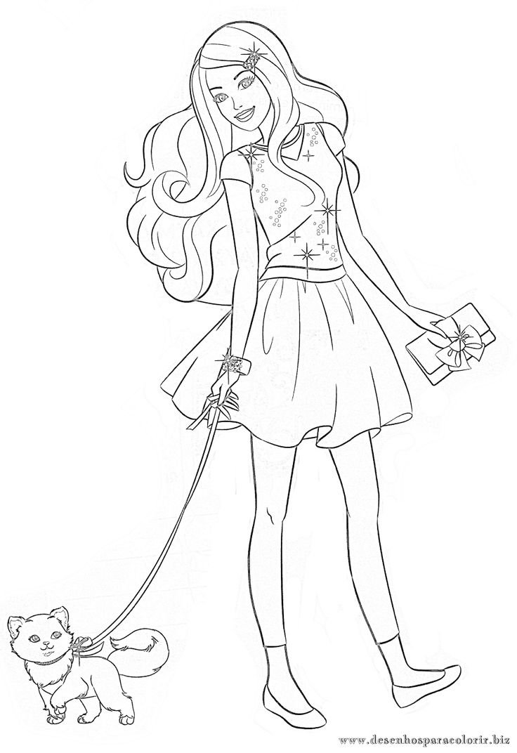 Раскраска дом Барби