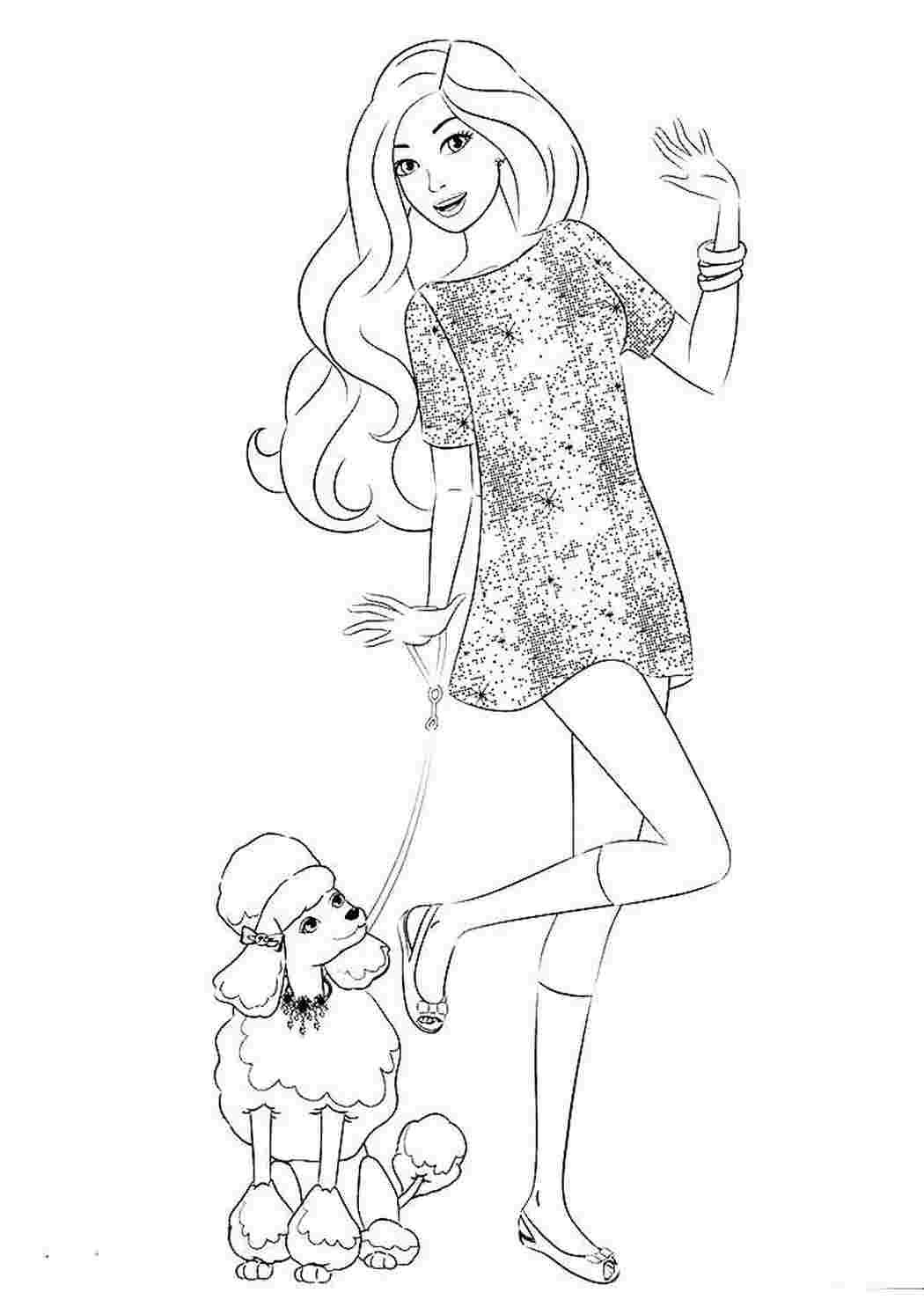 Раскраска дом Барби