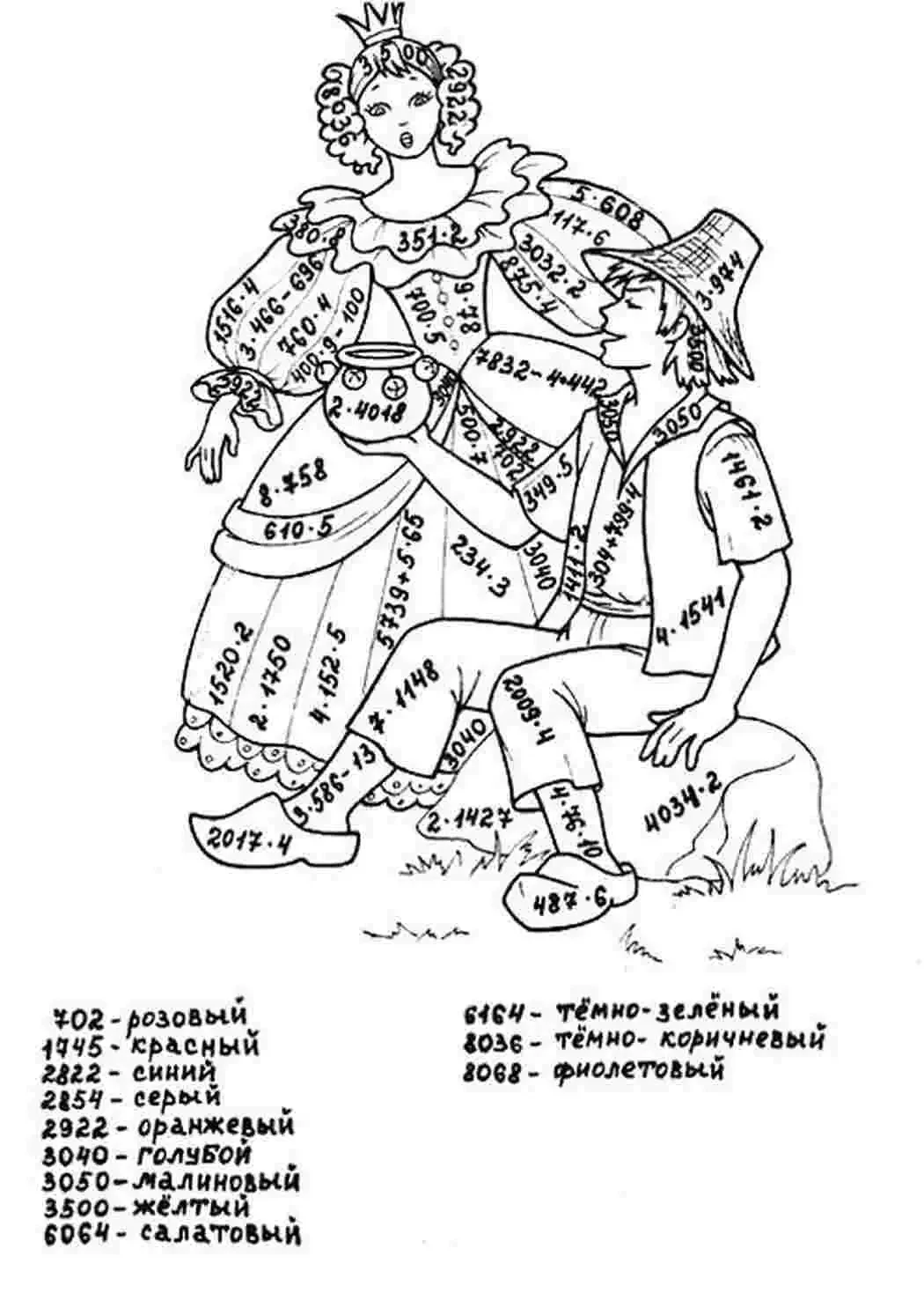 Раскраска умножение
