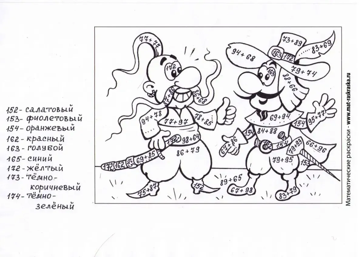 Раскраска умножение