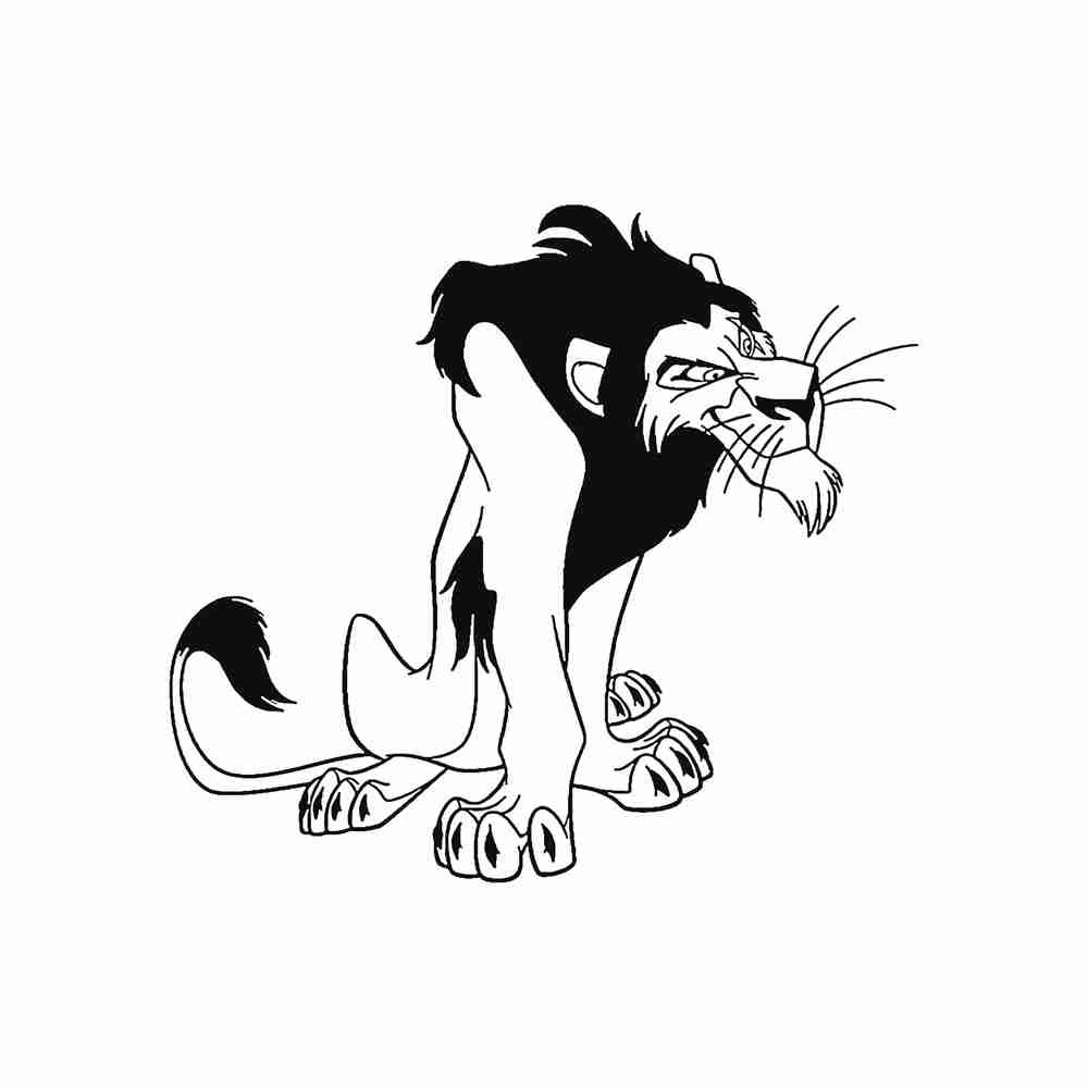 Раскраска Король Лев шрам