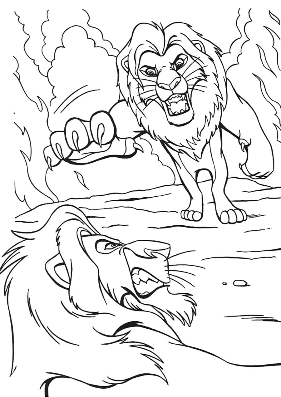 Раскраска Король Лев 2 гордость Симбы Киара