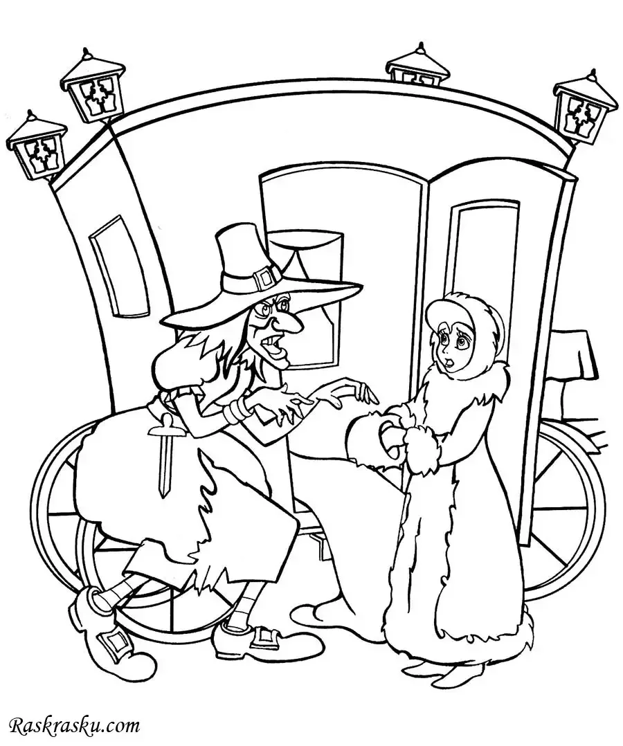 Раскраска Кай из сказки Снежная Королева