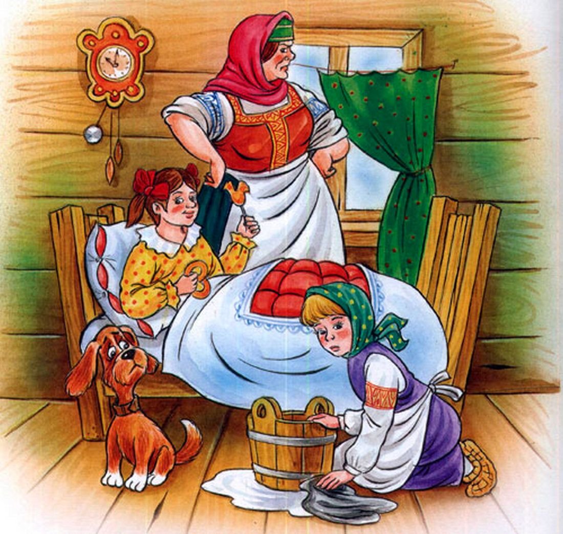 Морозко иллюстрация падчерица