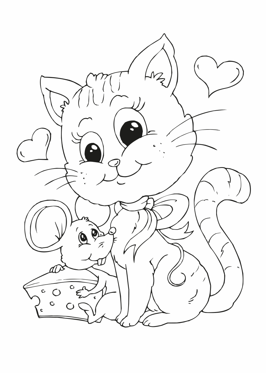 Раскраска петушок и Курочка