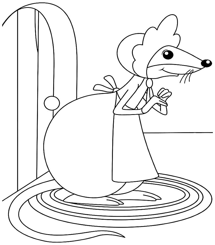 Глупый мышонок раскраска