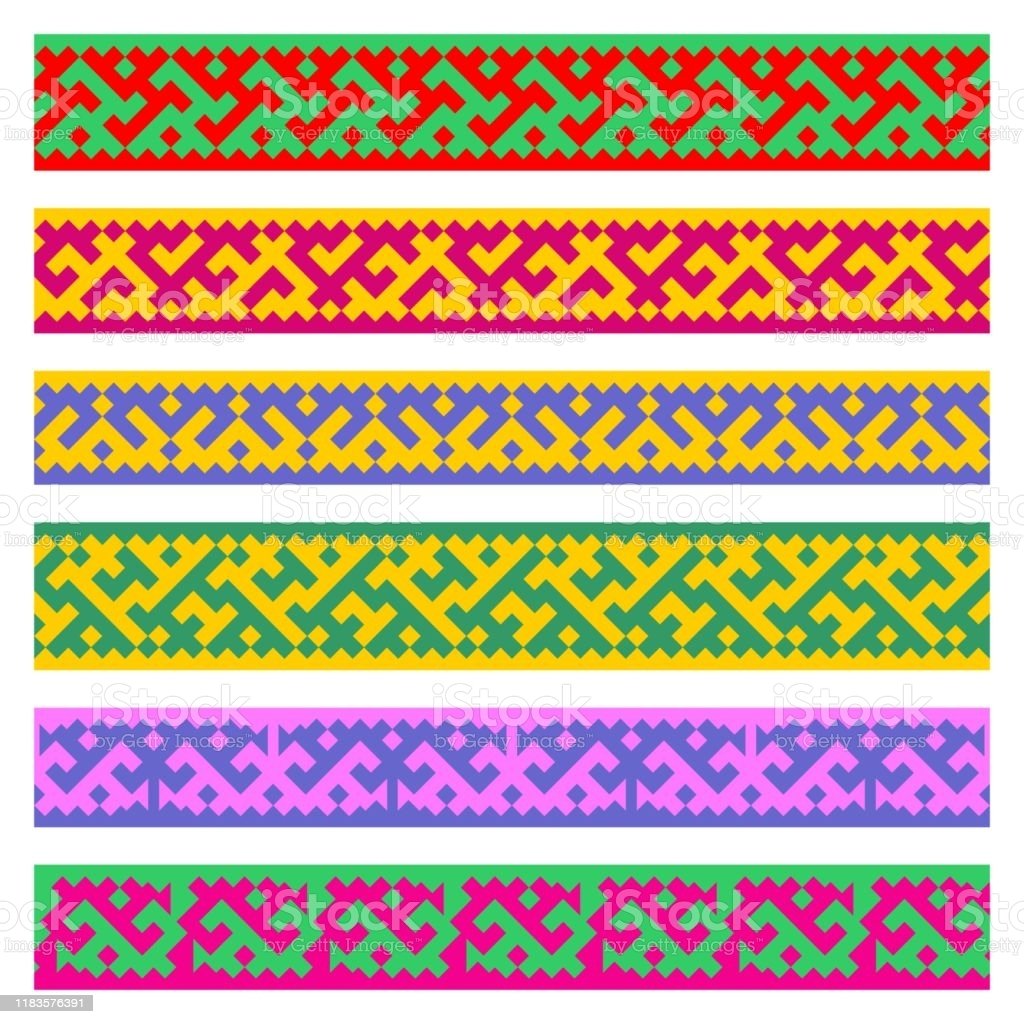 Орнаменты народов Ханты и манси вектор