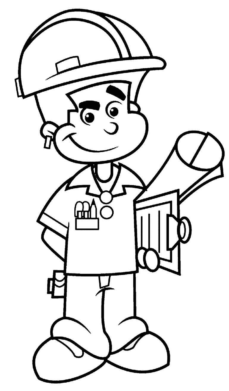 Рабочие профессии раскраски для детей