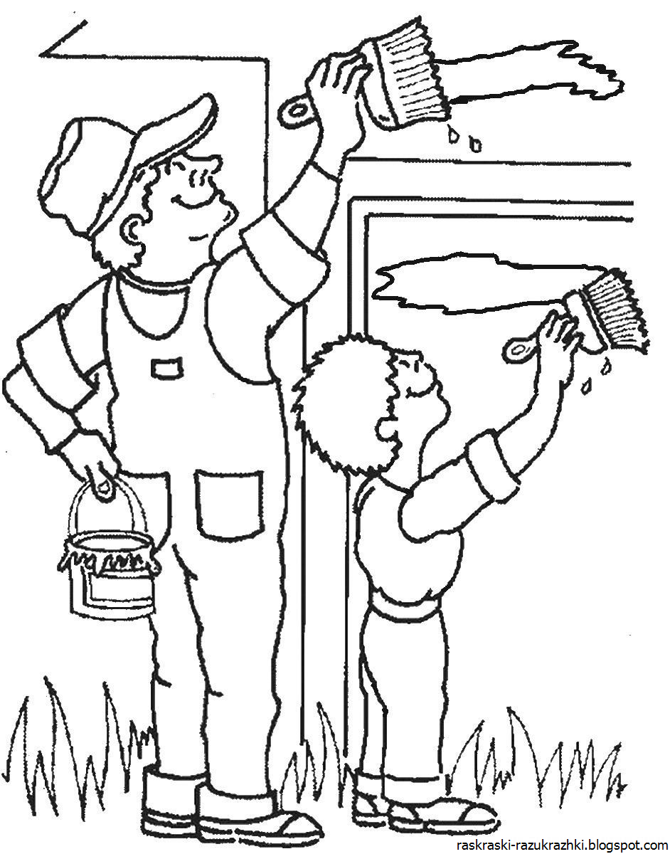 Банка с краской раскраска