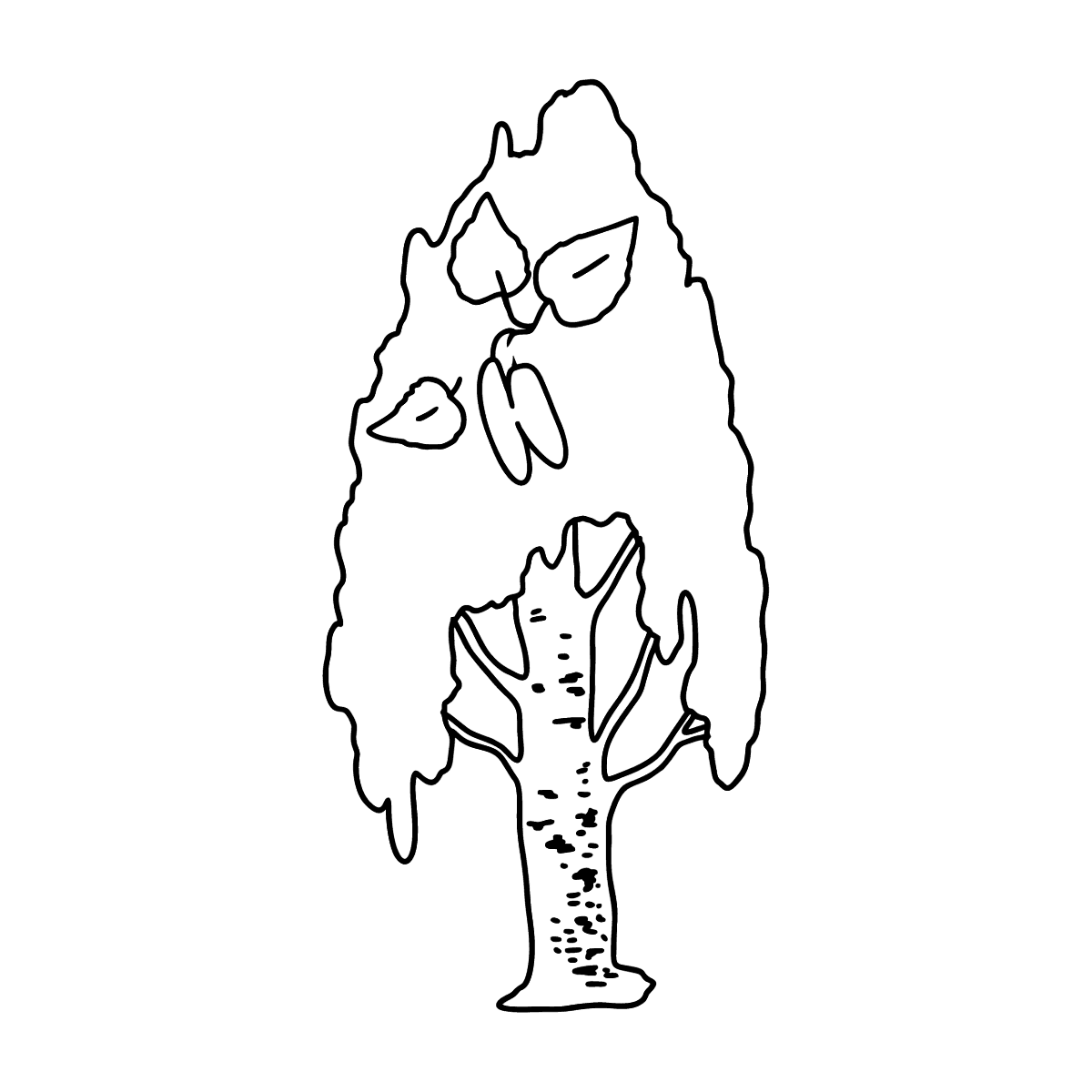 Береза мультяшная