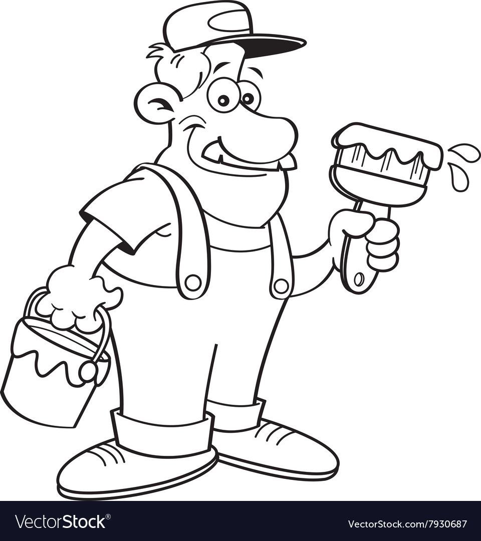 Раскраска дворник