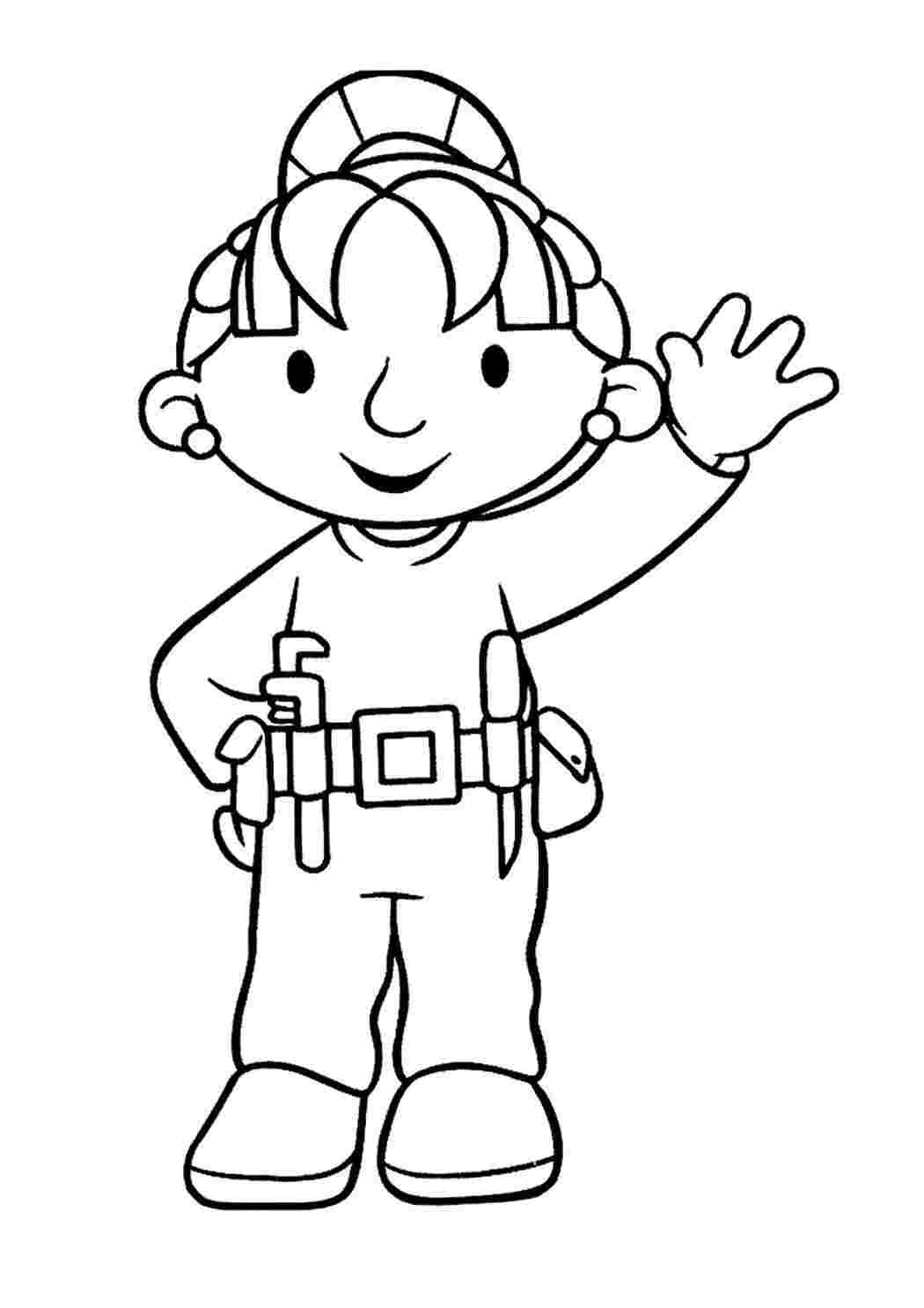 Раскраска профессии для малышей