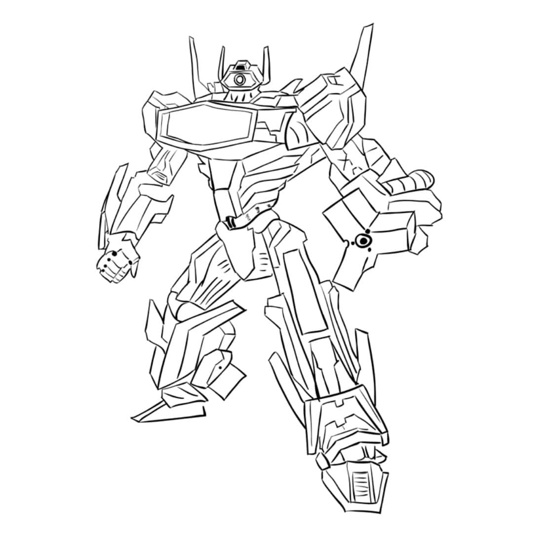 Раскраска трансформеры Прайм Шоквейв