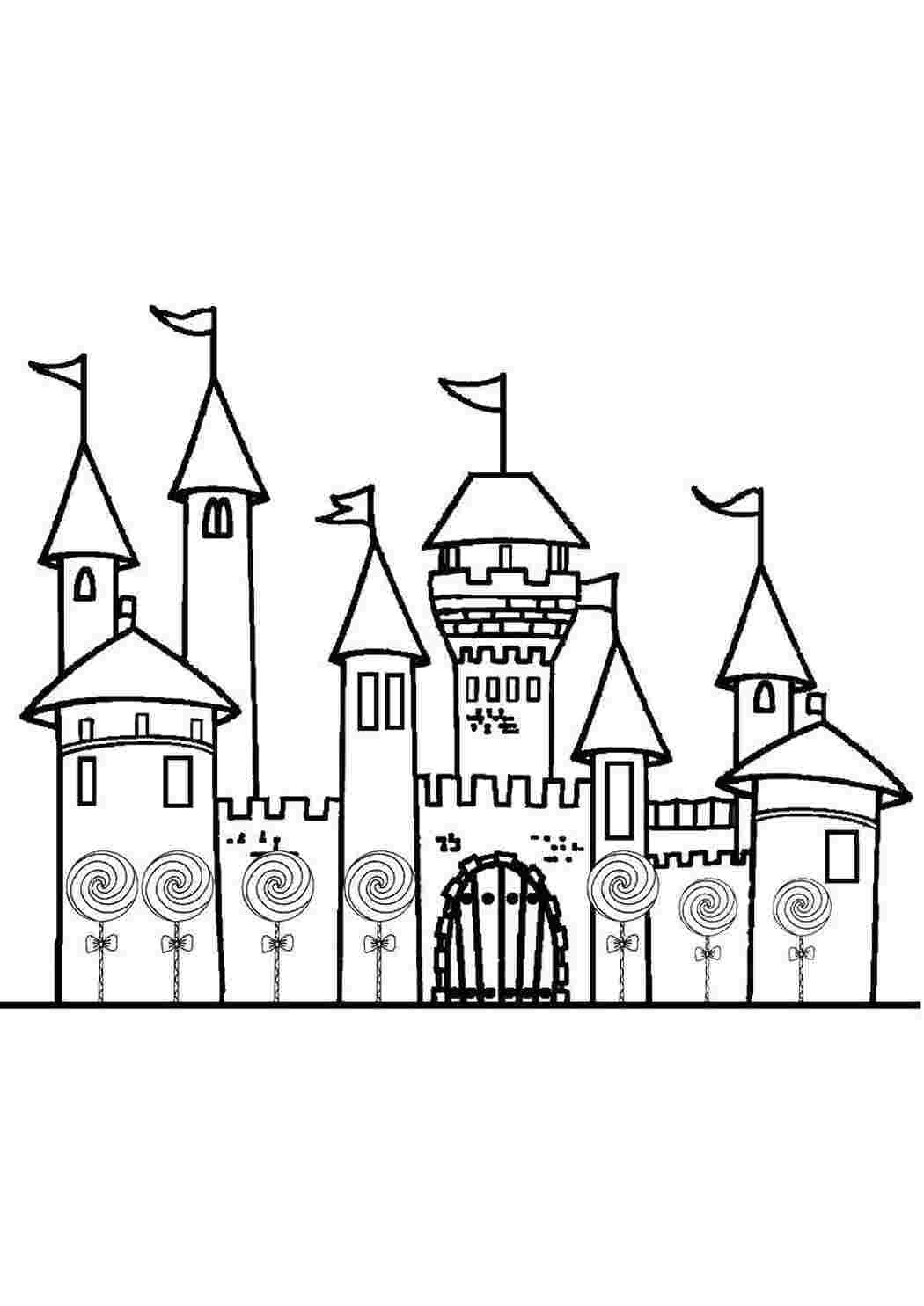 Замок рисунок карандашом