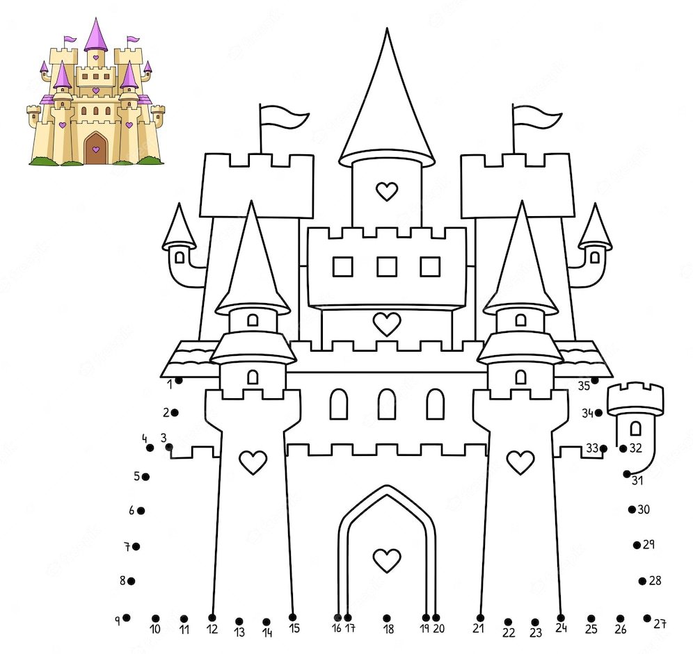Раскраска замок