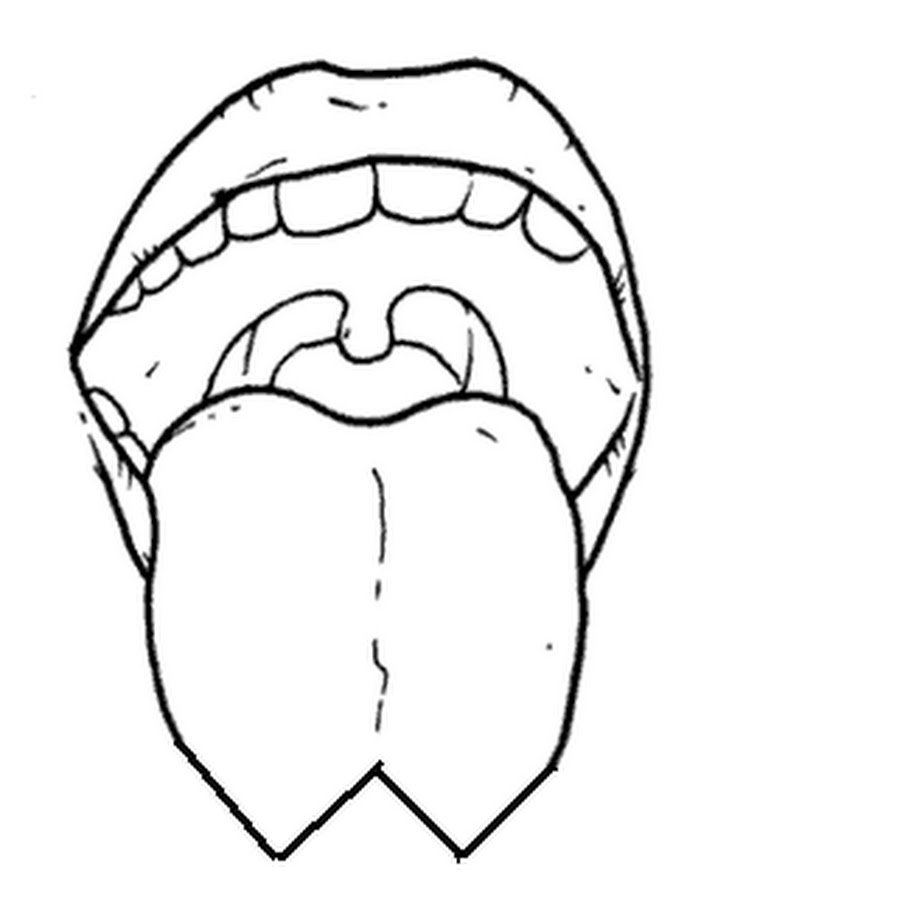 Язык раскраска для детей