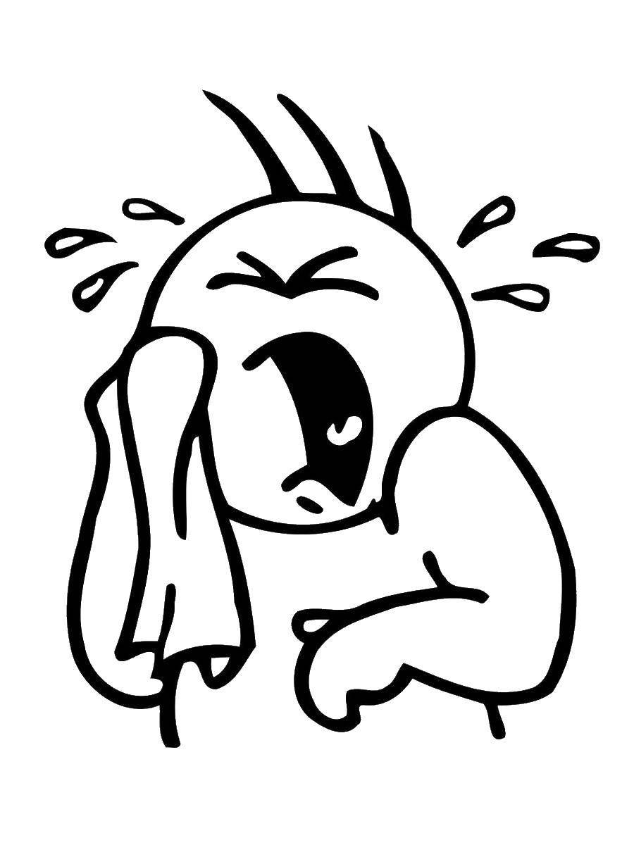 Человечек плачет