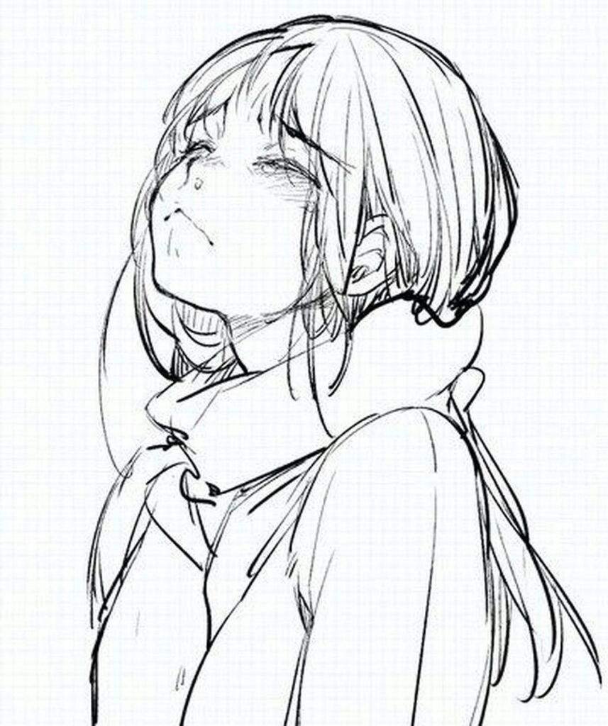 Скетчи аниме девушек