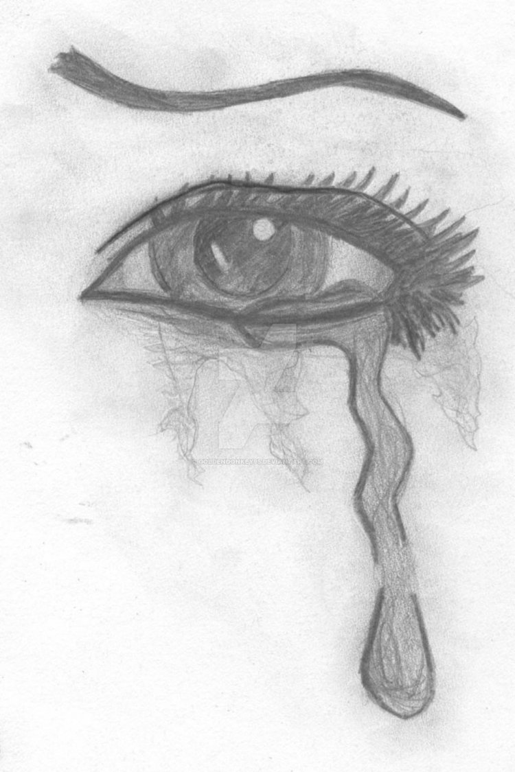 Слёзы рисунок карандашом
