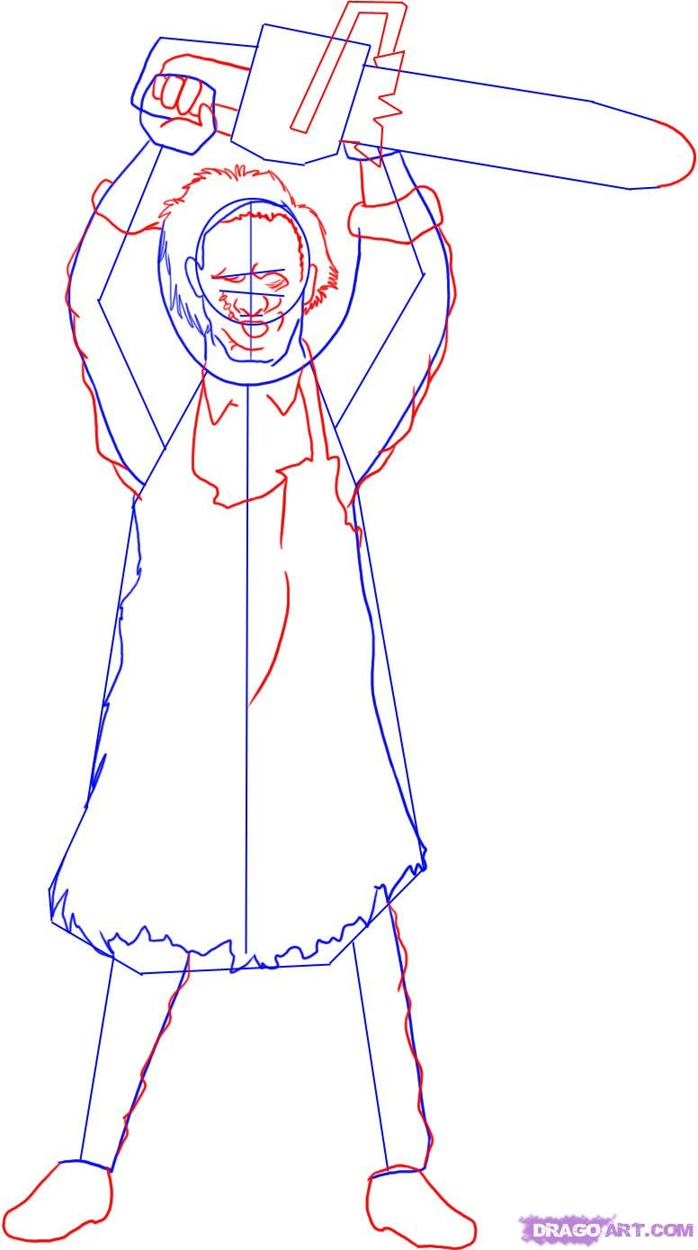 Как нарисовать кожаное лицо